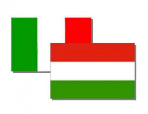 Olasz és magyar zászló