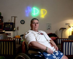 Lang Györgyi kerekesszékben