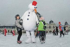 Hóember műjégen
