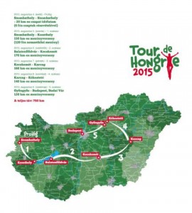 A TDH 2015 útvonala