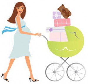 Kismama babakocsival