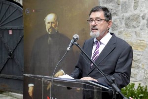 Széll Ágoston rektor Semmelweis Ignác előtt