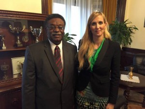 Szabó Tünde a szudáni nagykövettel