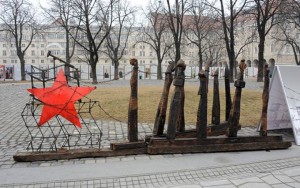 Gulág installáció a Városháza parkban