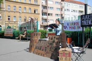 Csepregi Dorka a Teleki téren
