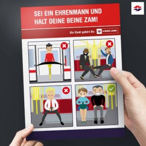 Plakat Spreading Wiener Linien felvételén